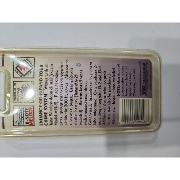 Trine 500 8 Note Westminster Wireless Push Button Vintage New Old Stock - Picture 7 of 7